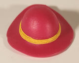 Pink Sun Hat with Yellow Flower Toy Figure Accessory
