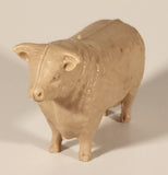 Vintage 1950s Marx Prize Livestock Light Brown Hereford Bull Cow 2 3/4" Plastic Toy Figure