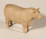 Vintage 1950s Marx Prize Livestock Light Brown Black Angus Bull Cow 2 1/2" Plastic Toy Figure