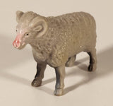 Grey Ram Sheep 1 3/4" Plastic Toy Figure