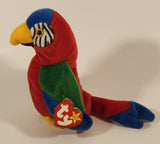 1997, 1998 TY Beanie Baby Jabber The Parrot 6" Toy Stuffed Plush New with Tag