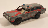 Vintage PlayArt Mercury Station Wagon Fire Chief Red Die Cast Toy Car Vehicle Made in Hong Kong