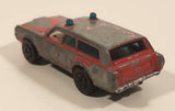 Vintage PlayArt Mercury Station Wagon Fire Chief Red Die Cast Toy Car Vehicle Made in Hong Kong
