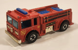 1982 Hot Wheels Fire Eater Red Fire Truck Die Cast Toy Car Vehicle - BW - Blue Lights