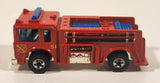 1982 Hot Wheels Fire Eater Red Fire Truck Die Cast Toy Car Vehicle - BW - Blue Lights