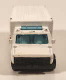 1989 Hot Wheels Workhorses American Ambulance White Die Cast Toy Car Emergency Paramedics Rescue Vehicle with Opening Rear Doors