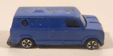 Vintage Unknown Brand Van Painted Blue Die Cast Toy Car Vehicle Made in Hong Kong