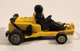 Go Kart Race Car #6 with Driver Yellow Pull Back Die Cast Toy Car Vehicle