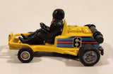 Go Kart Race Car #6 with Driver Yellow Pull Back Die Cast Toy Car Vehicle