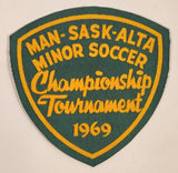 Rare Vintage 1969 Manitoba Saskatchewan Alberta Minor Soccer Championship Tournament Felt Fabric Patch