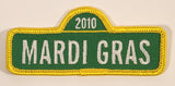 2010 Mardi Gras Green Street Sign Embroidered Fabric Patch