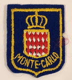 Monte Carlo Monaco Coat of Arms Crest Blue Embroidered Fabric Patch