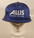 Vintage Allis Mineral Systems Blue Snapback Trucker Cap Hat