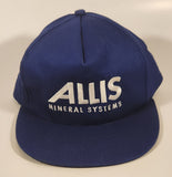 Vintage Allis Mineral Systems Blue Snapback Trucker Cap Hat