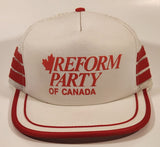 Vintage Reform Party Of Canada Red and White Snapback Mesh Trucker Cap Hat