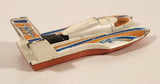 2005 Hot Wheels Final Run Hydroplane White Die Cast Toy Speed Boat Vehicle