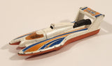 2005 Hot Wheels Final Run Hydroplane White Die Cast Toy Speed Boat Vehicle
