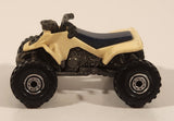 1991 Hot Wheels Suzuki Quadracer Cream White Die Cast ATV Toy Vehicle