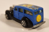 2003 Hot Wheels Wild Wave '40s Woody Black and Blue Die Cast Toy Car Vehicle