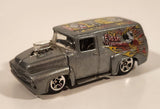 2003 Hot Wheels Work Crewsers '56 Ford Truck Metalflake Dark Grey Die Cast Toy Car Vehicle