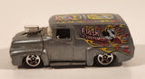 2003 Hot Wheels Work Crewsers '56 Ford Truck Metalflake Dark Grey Die Cast Toy Car Vehicle