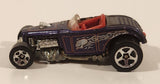 2001 Hot Wheels Skull and Crossbones Deuce Roadster Purple Die Cast Toy Hot Rod Car Vehicle