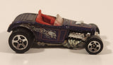 2001 Hot Wheels Skull and Crossbones Deuce Roadster Purple Die Cast Toy Hot Rod Car Vehicle