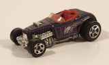 2001 Hot Wheels Skull and Crossbones Deuce Roadster Purple Die Cast Toy Hot Rod Car Vehicle