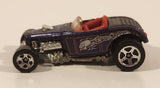 2001 Hot Wheels Skull and Crossbones Deuce Roadster Purple Die Cast Toy Hot Rod Car Vehicle