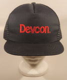 Vintage Stylemaster Devcon Black Snapback Mesh Trucker Cap Hat