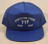 Vintage 1969 to 1995 YYF Penticton Tower Blue Snapback Mesh Trucker Cap Hat