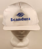 Vintage Scandura White Snapback Trucker Cap Hat