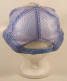 Vintage Retired Light Blue and White Snapback Mesh Trucker Cap Hat