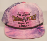 Vintage Joe Lucas' Cross Fire Rope Co. Canada Pink Purple Tie Dye Trucker Cap Hat