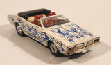 2004 New Ray 1979 Oldsmobile Cutlass 4-4-2 Convertible White with Blue Flames 1/43 Scale Die Cast Toy Car Vehicle