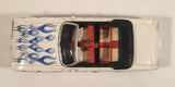 2004 New Ray 1979 Oldsmobile Cutlass 4-4-2 Convertible White with Blue Flames 1/43 Scale Die Cast Toy Car Vehicle