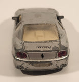 Maisto Shell Ferrari 456GT 1/39 Scale Silver Pull Back Die Cast Toy Car Vehicle with Opening Doors