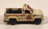 2001 Matchbox Playset: Fire Rescue Troop Carrier Truck Beige Die Cast Toy Car Vehicle