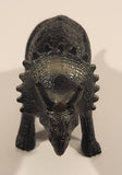 S.H. Black Triceratops 5 1/2" Long Dinosaur Toy Figure