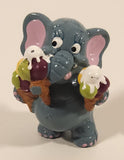 Ferrero Kinder Surprise Elephant Holding Ice Cream Cones 1 1/2" PVC Toy Figure