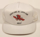 Logan Lake B.C. Lions Club Fest Lobster White Snapback Trucker Cap Hat