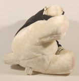 Play By Play Ace Sad White Bear in Tuxedo Holding Cane 9" Toy Stuffed Plush