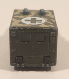 Majorette Sonic Flashers No. 255 Ambulance Military Army Camouflage Green 1/60 Scale Die Cast Toy Car Vehicle - Blue Lights