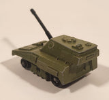 Vintage 1976 Lesney Matchbox Rolamatics No. 70 S.P Gun Tank Army Green Die Cast Toy Car Military Weaponry Vehicle with Moving Gun Made in England