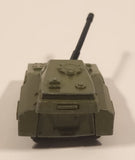 Vintage 1976 Lesney Matchbox Rolamatics No. 70 S.P Gun Tank Army Green Die Cast Toy Car Military Weaponry Vehicle with Moving Gun Made in England
