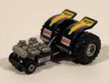 1990 Galoob Micro Machines Tractor Pull Black Die Cast Toy Car Vehicle