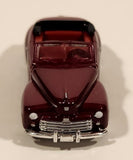 CMW Mini Metals HO Scale 1948 Ford Convertible Ruby Red Die Cast Toy Car Vehicle with Opening Hood