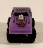 1987 Road Champs Mustang Purple Micro Mini Die Cast Toy Car Vehicle