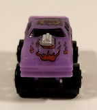 1987 Road Champs Mustang Purple Micro Mini Die Cast Toy Car Vehicle