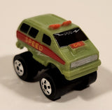 1987 Road Champs Speed Van Green Micro Mini Die Cast Toy Car Vehicle